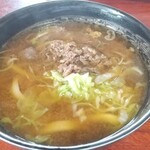 美也川 - 肉うどん（お汁が多くない？麺が少ないの？）