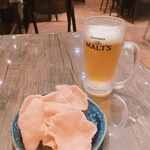 ハマ酒場 - お通し/生ビール