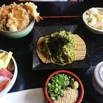 旬割烹寿司おおくぼ - 茶そぼと小どんぶりセット 2,000円