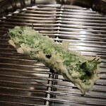 てんぷら 下村 - いんげんの大葉巻き