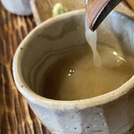 いし豆 - 蕎麦湯も甘味があって美味♡