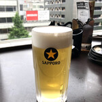 Tama - 生ビールはサッポロ黒ラベルです。