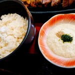 おぼろ家 - 麦飯ととろろ