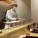 銀座 しのはら - 何やら紙を(ﾟωﾟ)