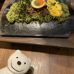 kawara CAFE＆DINING - 名物瓦そば Famous Kawara Soba Noodles on a Hot Roof Tile at kawara CAFE&DINING,！♪☆(*^o^*)