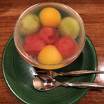 和やまむら - デザート（メロン、マンゴー、スイカのゼリー）