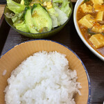 太閤 - ご飯とサラダ