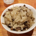 麺屋 六感堂 - 牛肉とごぼうの炊き込みご飯