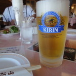 Musashimatsuyamakantorikuraburesutoran - 生ビールでカンパイ