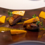 レストラン オオツ - 2021.7 フランス産「メゾンミトー社」フォアグラドカナール マンゴー果肉 マンゴーのピュレ