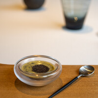 レストラン オオツ - 2021.7 所沢産緑健農法トウモロコシ「おおもの」のスープ 豪州産黒トリュフ