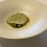 レストラン ウオゼン - 西バイ貝の身にウドスライス