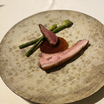 レストラン ウオゼン - シェフがハントしたイノシシロースとハツ