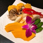 Kyouto Gyuu Yakiniku Sumireya - 季節の野菜の取り合わせ(800円)