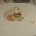 リストランテ カノフィーロ - ジャスミン茶のパンナコッタ　フランボワーズのアングレーズソース