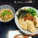 饂飩頑陣 本店 - 鶏天坦々(あご飯付き)