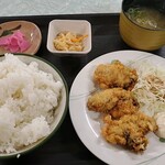 まりも食堂 - A定食(カキフライ定食)