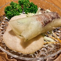中国薬膳料理 星福 - 北京ダックの葱餅巻き