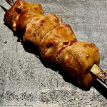 とり茶太郎 - 比内地鶏のレバーはタレで　濃厚ですがまろやか　これも火入れが抜群です