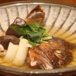 こころや - スジアラカマと椎茸の酒蒸しアップ