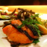 Takeichi - 鮭の幽庵とソラマメ