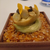 Installation Table ENSO L'asymetrie du calme - 玉蜀黍のムースとフォアグラ