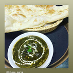インドカレースーリヤ - キマほうれん草カレーセット　800 ［ランチ)
