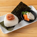 Various rice balls (salmon, plum, mackerel)