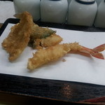 天すけ - 海老・鱚・烏賊の大葉包