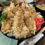 Fukuhachi - 海老天丼(ご飯大盛)！