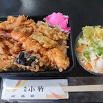 味処 小竹 - 天丼&ミニサラダ