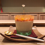 御料理 寺沢 - 和三盆のﾌﾞﾗﾏﾝｼﾞｪ､ﾏﾝｺﾞｰとｲﾁｺﾞのｱﾏﾚｯﾄのｼﾞｭﾚ