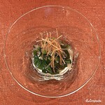 御料理 寺沢 - 菱蟹､独活､ｼﾄﾞｹ､若芽､茗荷の御浸し