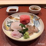 御料理 寺沢 - 星鰈､本鮪､鮎魚女焼霜の造り