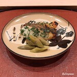 御料理 寺沢 - 真魚鰹の木の芽焼とｲﾀﾄﾞﾘ油炒め