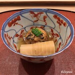 御料理 寺沢 - 毛蟹の飛龍頭と筍の炊合せ