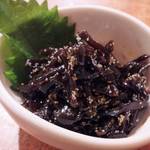 大阪串かつ てん家わん屋 - 「ししゃもキクラゲ(￥200）：コリっと心地よい、佃煮風？
      