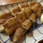 大阪串かつ てん家わん屋 - 「三河湾産干物あなご」　(￥500)：寿司ネタとは大違い！グイグイと迫り来る凝縮した旨み♪