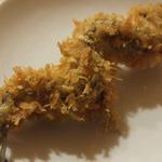 大阪串かつ てん家わん屋 - 「背黒いわし」（￥100）：いわしが香るし、コクと衣の相性良し♪