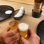 もめん - アサヒ熟撰プレミアムビールで乾杯♪(*^^)o∀*∀o(^^*)♪