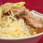 ラーメン二郎 - ラーメン小＋ニンニク多め＋白ネギ