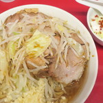 ラーメン二郎 - ラーメン小＋ニンニク多め＋白ネギ