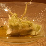 RISTORANTE IL NODO - 長谷川さんのアスパラ 八女の熟成煎茶パンナコッタ 八木下さんのレモンアップ