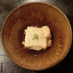 高知県産鰹のわら焼き 1500円 の揚げゴマ豆腐