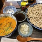 手打ち蕎麦 太古福 - アサリのトマトソースつけ蕎麦