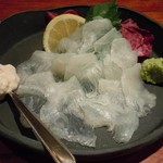 極ダイニング清水 - かわはぎ　肝つき　お造り