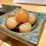 Tori To Sakanafuruya - ●ちょうちんの醤油漬け様（380円）