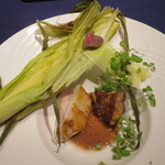 Ristorante SHIKAZAWA - 温度「花巻石黒農場ほろほろ鳥」