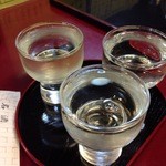 友廣 - 3種類のお酒が楽しめる利き酒セット（900円）