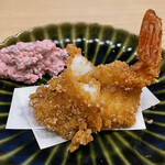 旬菜 おぐら家 - 足赤海老のサクサク揚げ